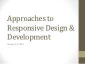 Approaches to Responsive Wen Design...